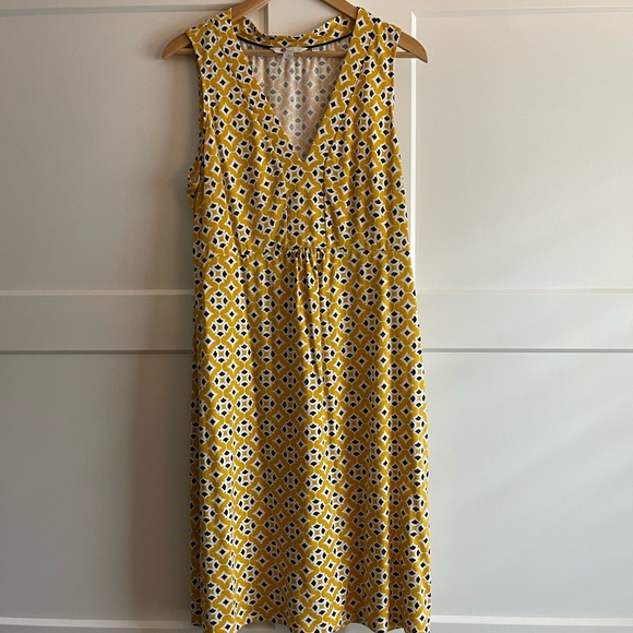 Dresses | Boden Yellow Tile Design Summer Dress | Poshmark
